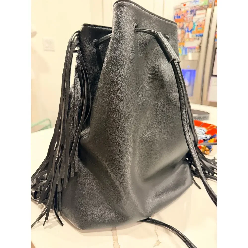 Victorias secret black leather fringe - Picture 2 of 8